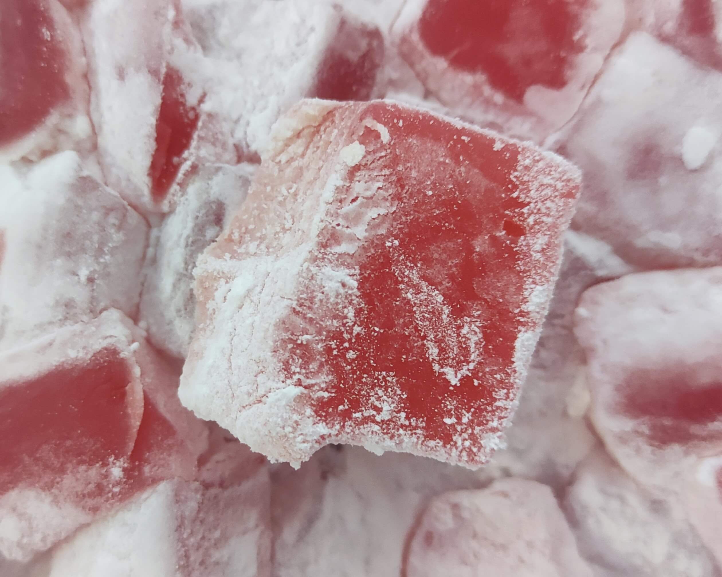 Syros delight bites with rose flavor Syros delight bites with rose flavor