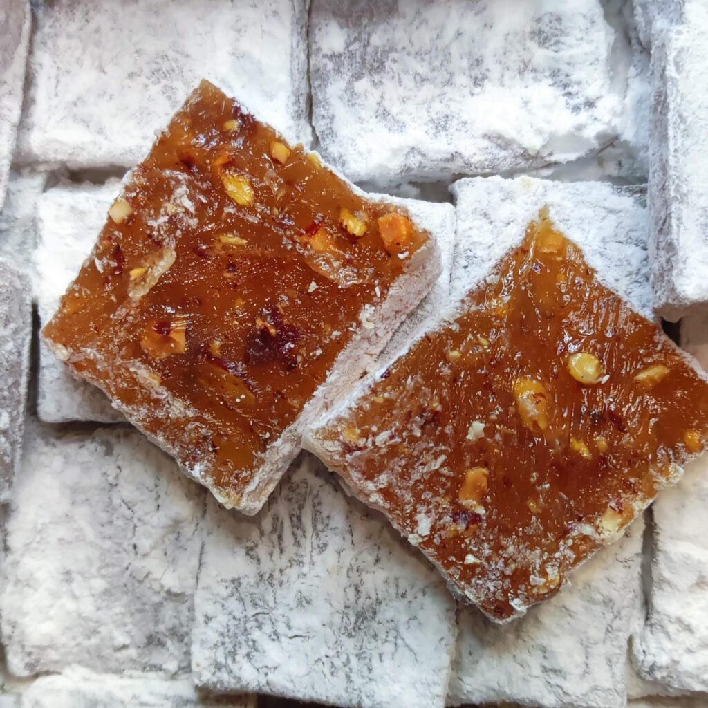 Syros delight (Rahat) with almond and Chios mastic flavor