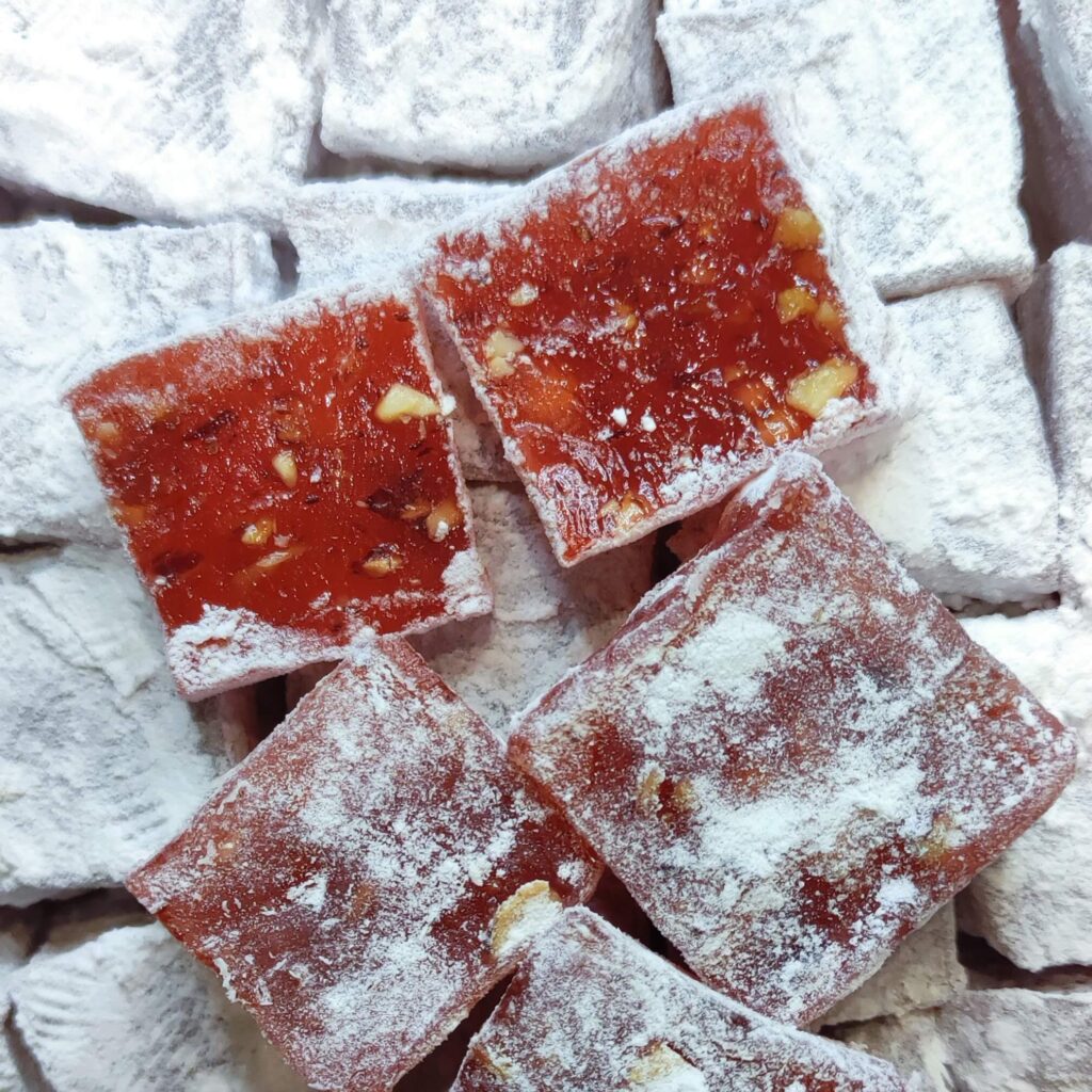 Syros delight with almond and rose flavor