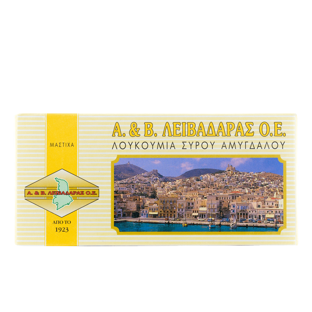 Traditional Syros delight with Chios mastic flavor and almond