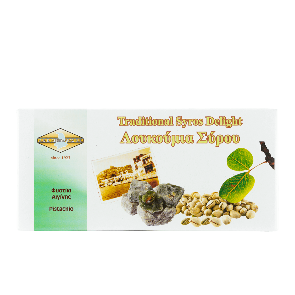 Traditional Syros delight with pistachio flavor 380g