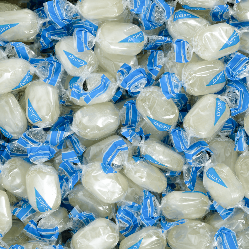 Crystalline candies with a distinct ouzo flavor