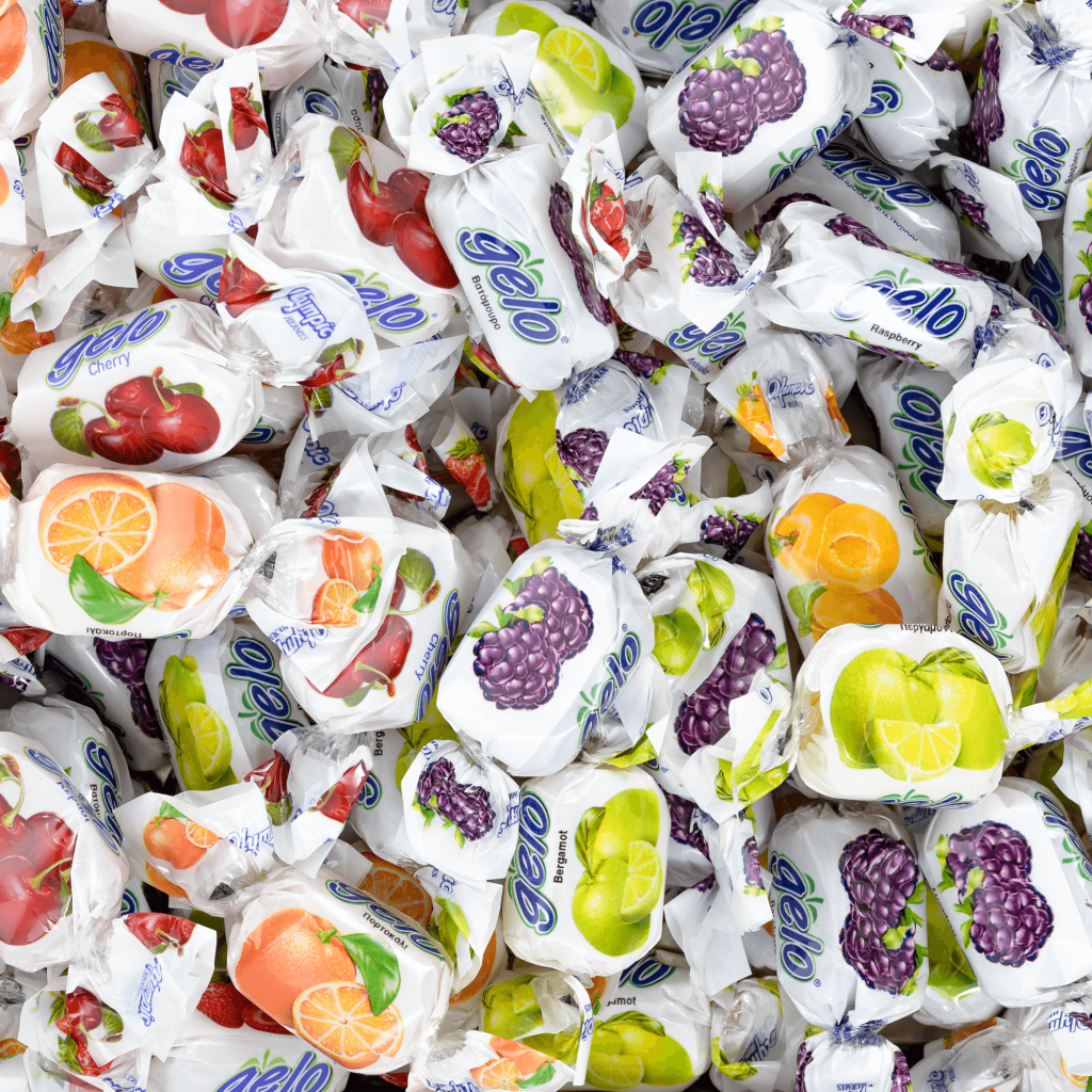 Assorted fruit jelly candies