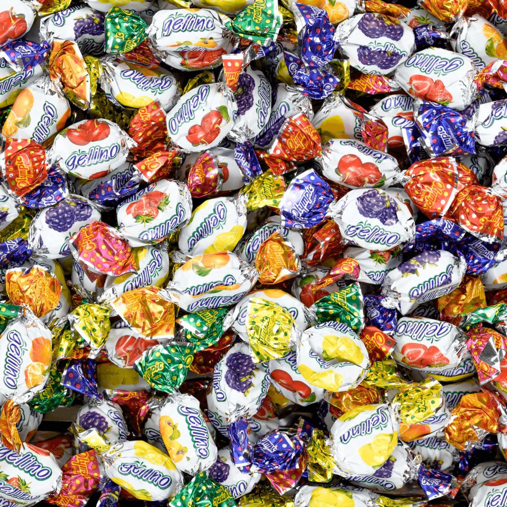 Jelly mini candies with a variety of fruity flavors.