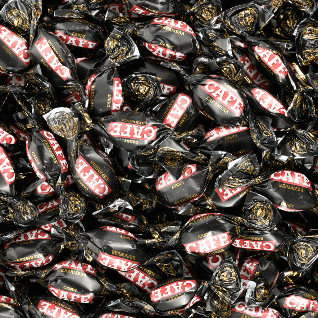 Caramel coffee candies